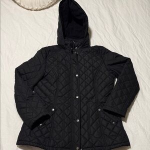 G.H. Bass & Co. Black Quilted Hooded Jacket